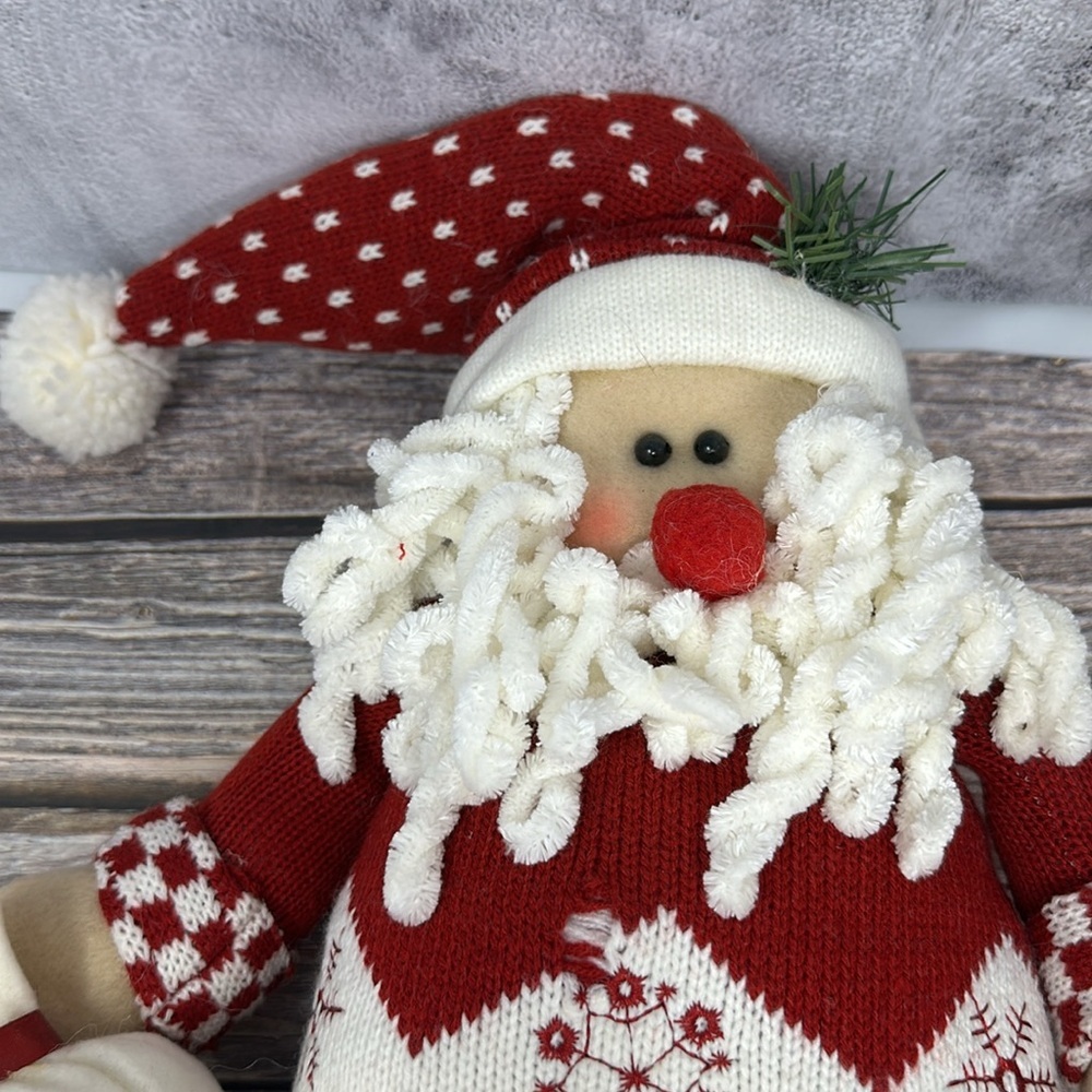 23” Festive Santa Plush Sitter - Picture 3 of 4